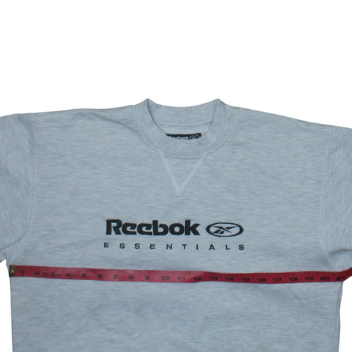 Reebok Essentials Womens Grey Size 10 Pullover Sweatshirt