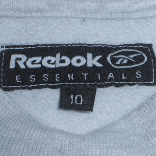 Reebok Essentials Womens Grey Size 10 Pullover Sweatshirt