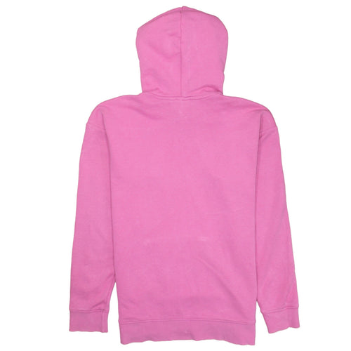 Adidas Womens Pink Pullover Hoodie Size 10 Cotton Drawstring Casual