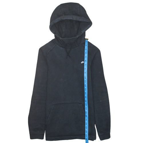 Nike Womens Black XS Pullover Hoodie Cotton Blend Fleece Sweatshirt
