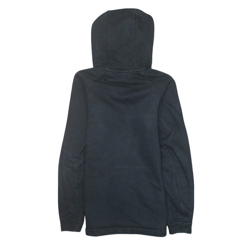 Nike Womens Black XS Pullover Hoodie Cotton Blend Fleece Sweatshirt