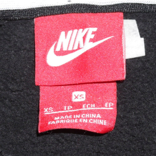 Nike Womens Black XS Pullover Hoodie Cotton Blend Fleece Sweatshirt