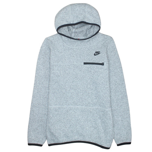 Nike Men's Grey Pullover Hoodie Size L Regular Fit Fleece