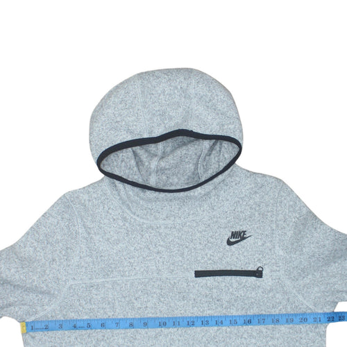 Nike Men's Grey Pullover Hoodie Size L Regular Fit Fleece