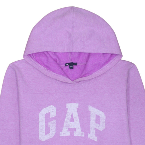 GAP Women’s Pink Pullover Hoodie L Cotton Blend Logo Casual Sweatshirt