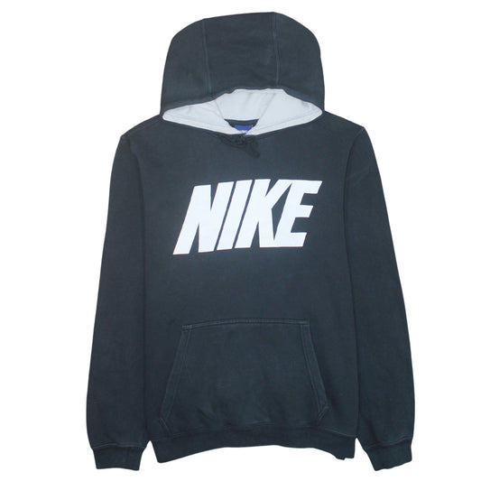 Nike Women Black Pullover Hoodie Medium 80 Cotton 20 Polyester Logo