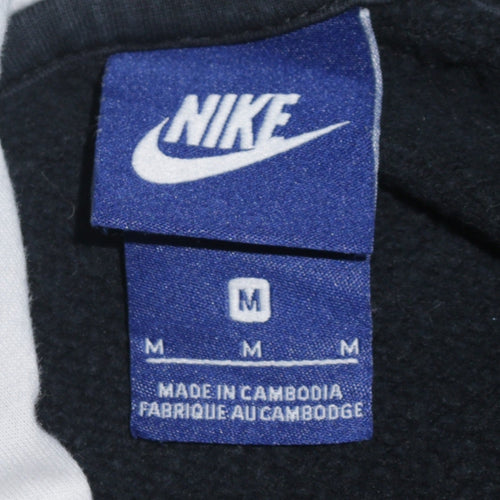 Nike Women Black Pullover Hoodie Medium 80 Cotton 20 Polyester Logo