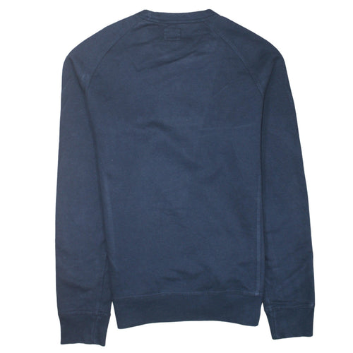 Champion Men's Blue Medium Pullover Sweatshirt Crew Neck Embroidered Logo