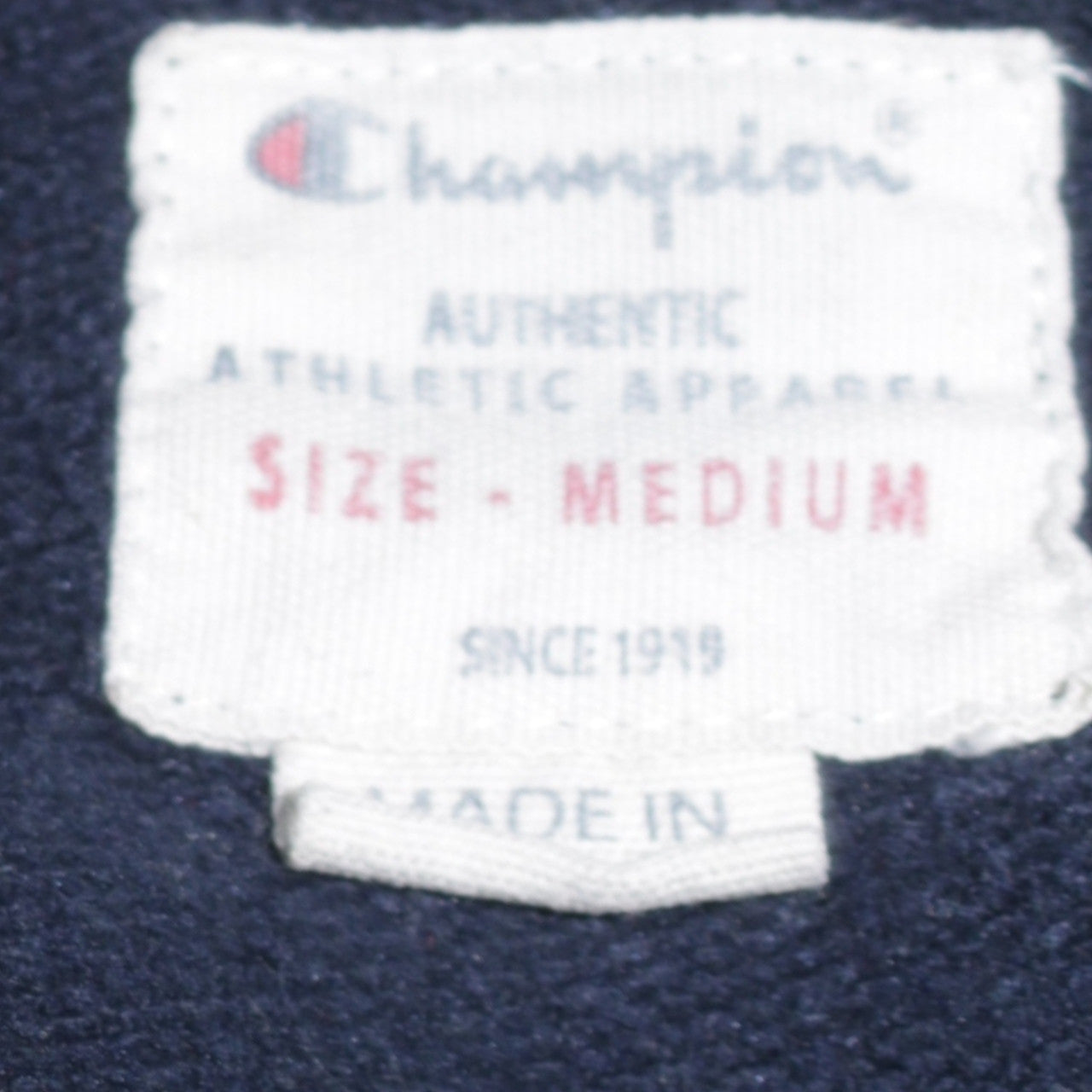 Champion Men's Blue Medium Pullover Sweatshirt Crew Neck Embroidered Logo