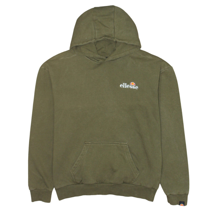 Ellesse Boys Green Pullover Hoodie 13-14 Years Cotton Blend Logo Sweatshirt