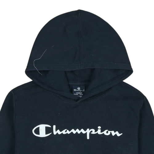 Champion Boys Black Pullover Hoodie Size 11-12 Years Classic Logo Style