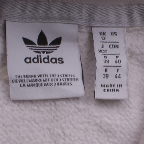 Adidas Womens Grey Pullover Hoodie Size 12 Cotton Blend Casual
