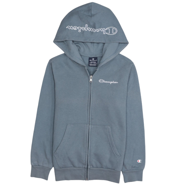 Champion Boys Blue Full Zip Hoodie 9-10 Years Regular Fit Fleece