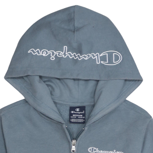 Champion Boys Blue Full Zip Hoodie 9-10 Years Regular Fit Fleece