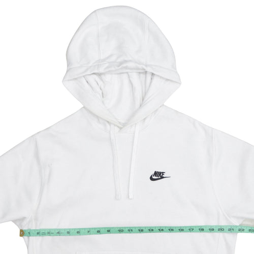 Nike Men's White Small Pullover Hoodie Sweatshirt Fleece Regular Fit