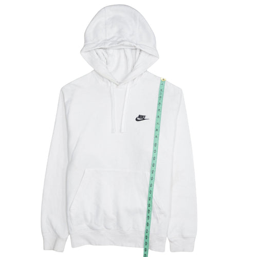 Nike Men's White Small Pullover Hoodie Sweatshirt Fleece Regular Fit