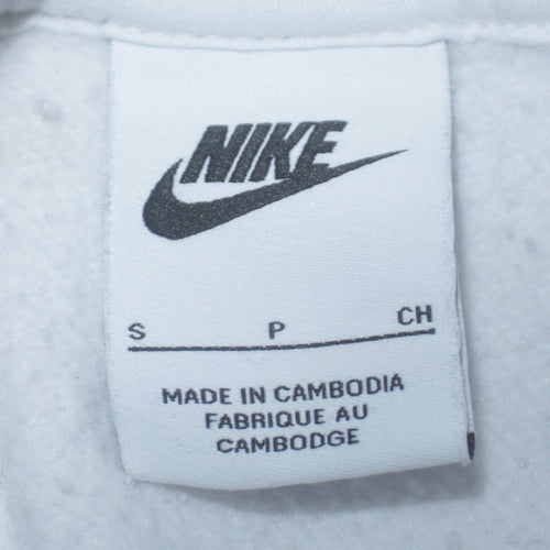 Nike Men's White Small Pullover Hoodie Sweatshirt Fleece Regular Fit