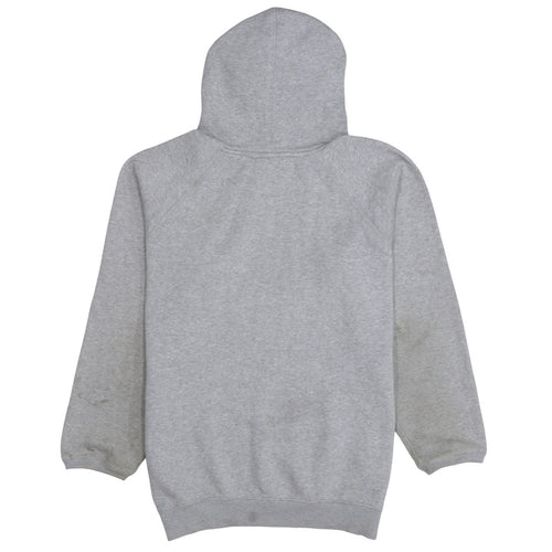 Adidas Men's Grey Pullover Hoodie L Trefoil Logo Sportswear