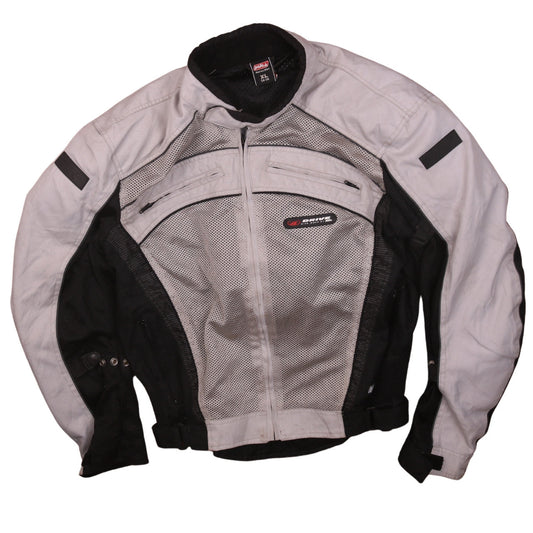 Polo Men’s Grey XL Motorcycle Jacket Mesh Lined Breathable Zip Pockets