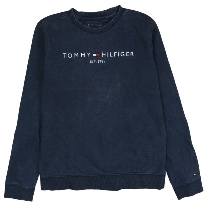 Tommy Hilfiger Boys Blue 164 Pullover Sweatshirt Embroidered Logo