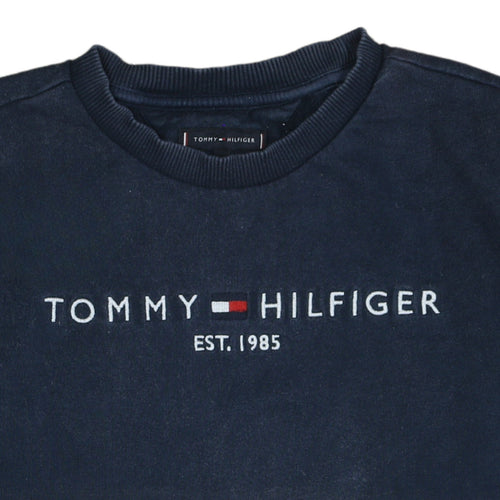 Tommy Hilfiger Boys Blue 164 Pullover Sweatshirt Embroidered Logo