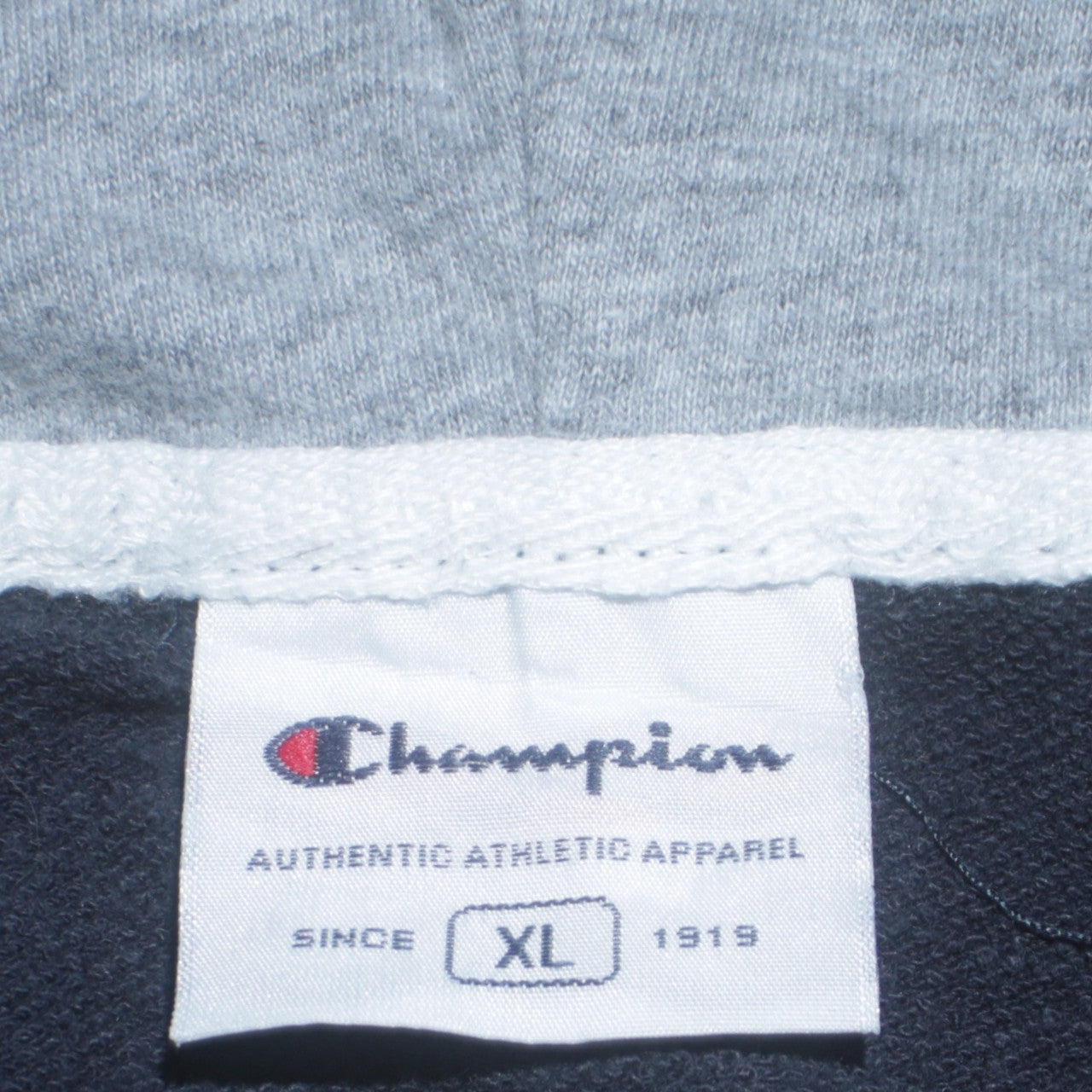 Champion Men's Blue XL Full Zip Hoodie with Logo Design