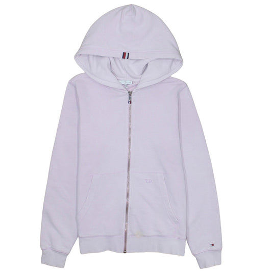 Tommy Hilfiger Women Lilac Full Zip Hoodie XS Cotton Blend