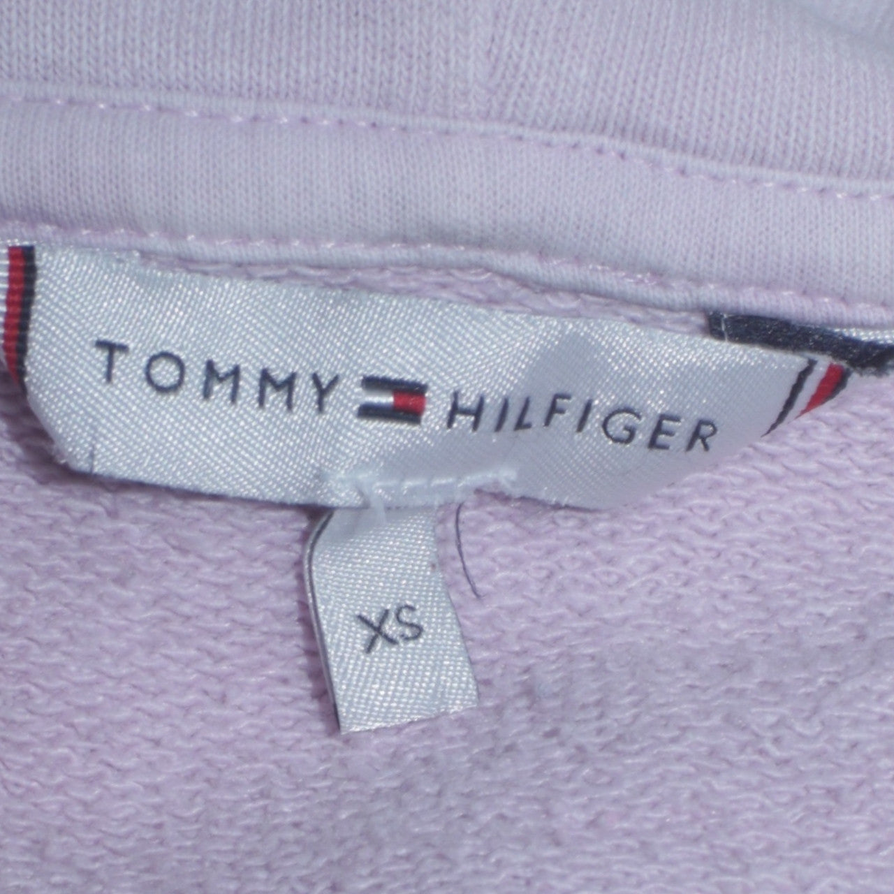 Tommy Hilfiger Women Lilac Full Zip Hoodie XS Cotton Blend