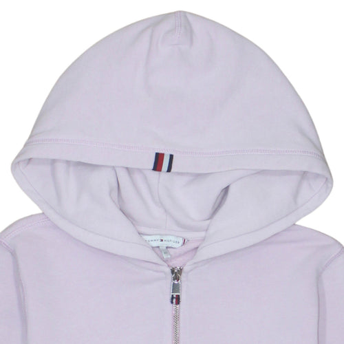 Tommy Hilfiger Women Lilac Full Zip Hoodie XS Cotton Blend