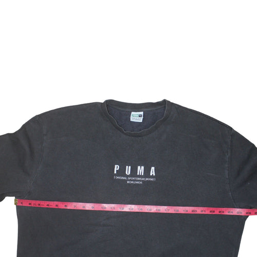 Puma Men's Black XL Pullover Sweatshirt Embroidered Logo
