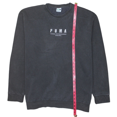 Puma Men's Black XL Pullover Sweatshirt Embroidered Logo