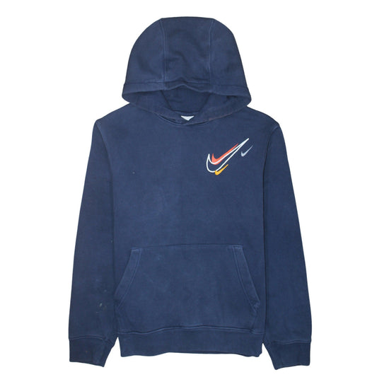 Nike Men's Blue Pullover Hoodie Small Regular Fit Fleece Sweatshirt