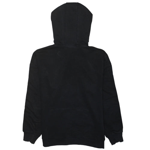 Fila Mens Black Hoodie S Pullover Logo Tape Trim Cotton Blend