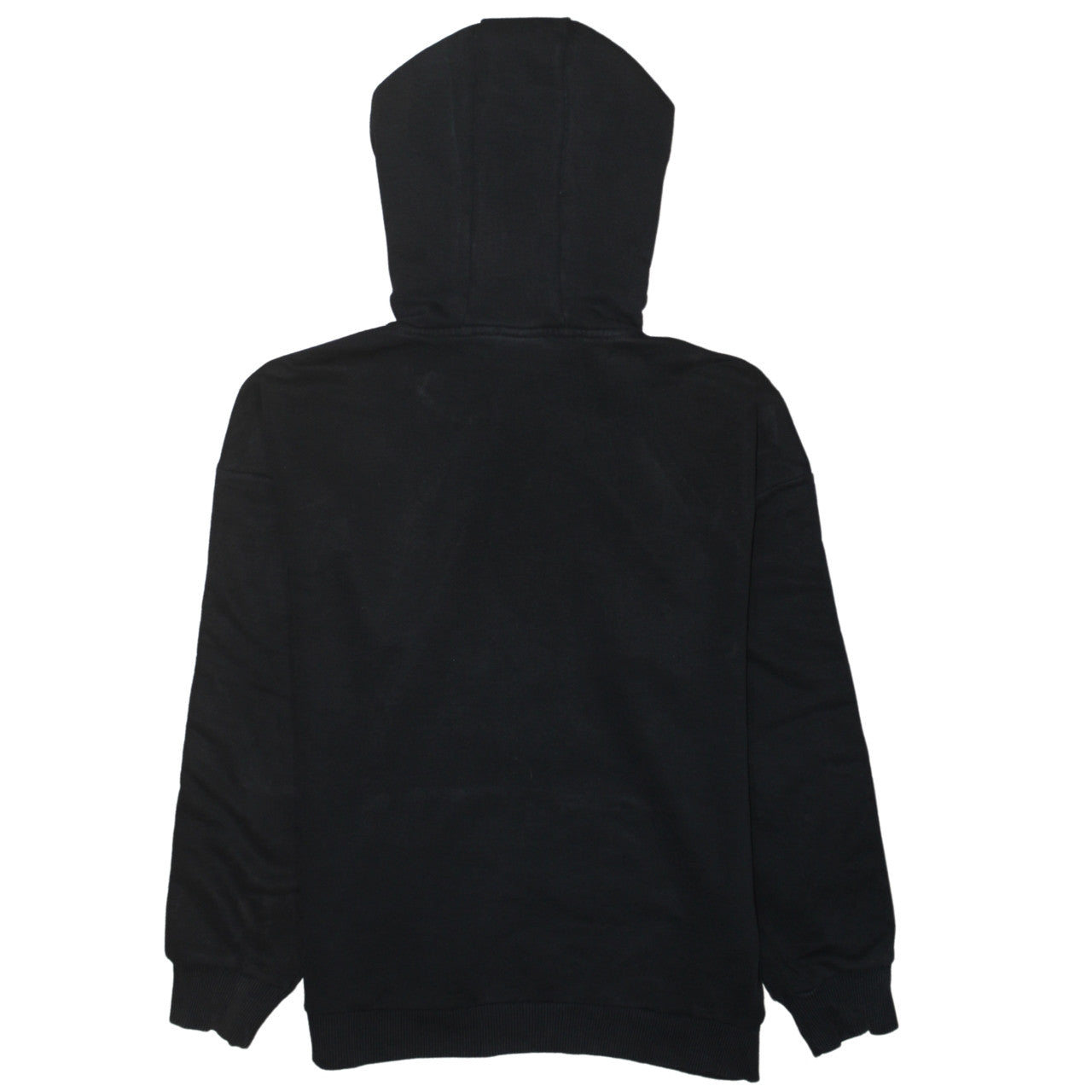 Fila Mens Black Hoodie S Pullover Logo Tape Trim Cotton Blend