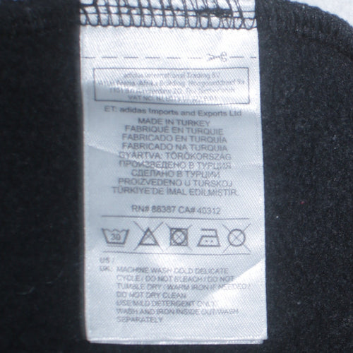 Adidas Mens Black Grey White Crew Neck Colour Block Sweatshirt M