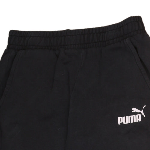 Puma Womens Black Jogger Sweatpants S Regular Fit Casual Trousers