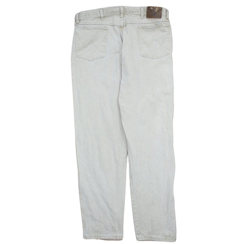 Wrangler Men's Beige 38x34 Straight Fit Cotton Denim Jeans
