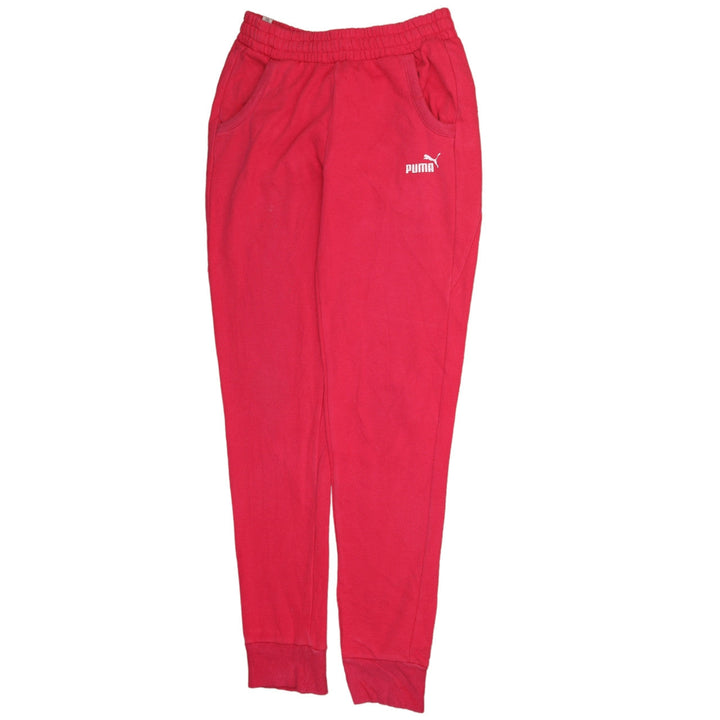 Puma Womens Red Jogger Sweatpants Size 8 Regular Fit Fleece