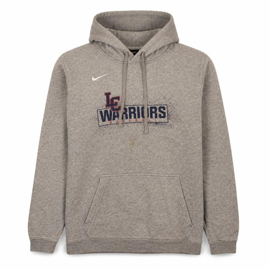 Front view of Nike Men's Grey LC Warriors Baseball Pullover Hoodie, size L