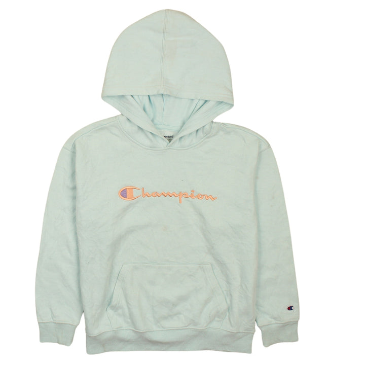Champion Boys Blue XL Pullover Hoodie with Logo Embroidery