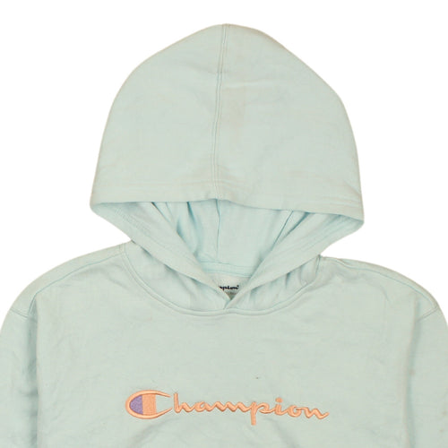 Champion Boys Blue XL Pullover Hoodie with Logo Embroidery