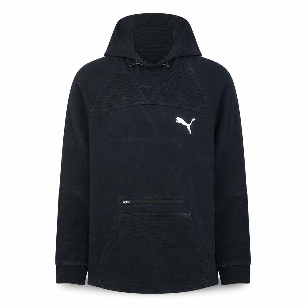 Puma Women’s Black Pullover Hoodie Medium Cotton Blend Sportswear