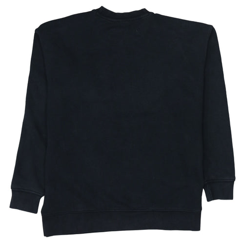 Adidas Women Black Size 12 Sweatshirt Crew Neck Logo Pullover