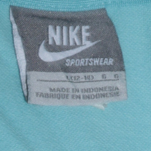 Nike Womens Blue Track Jacket L Full Zip Lightweight Sportswear