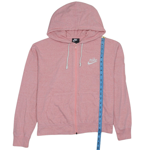 Nike Womens Pink Full Zip Hoodie Medium Cotton Blend