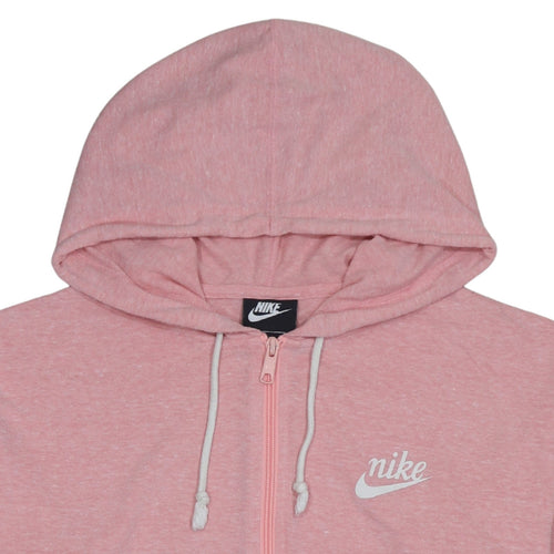 Nike Womens Pink Full Zip Hoodie Medium Cotton Blend