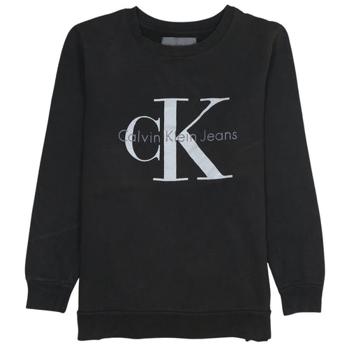 Calvin Klein Jeans Men's Black Classic Crew Neck Sweatshirt Size M