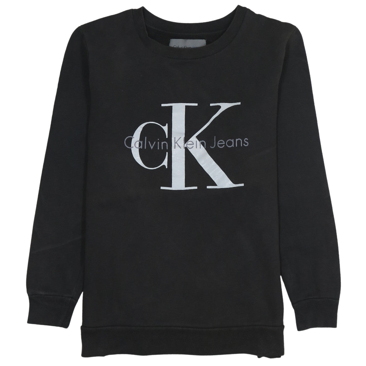 Calvin Klein Jeans Men's Black Classic Crew Neck Sweatshirt Size M