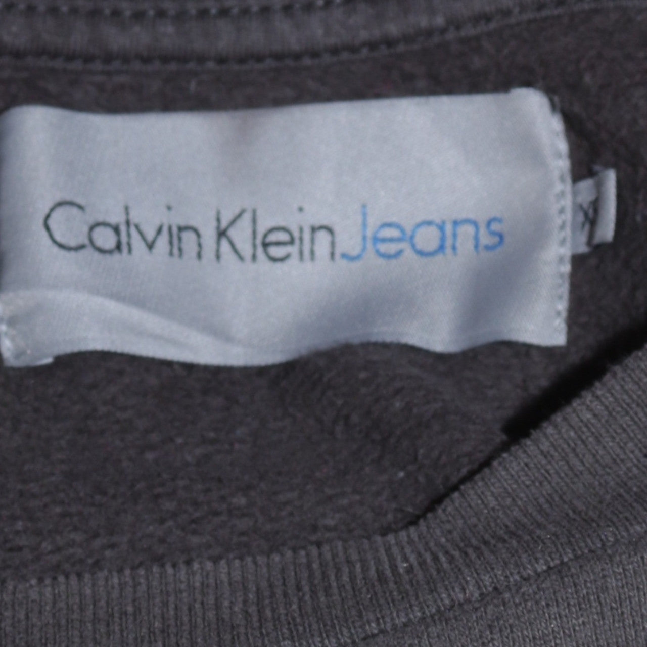 Calvin Klein Jeans Men's Black Classic Crew Neck Sweatshirt Size M