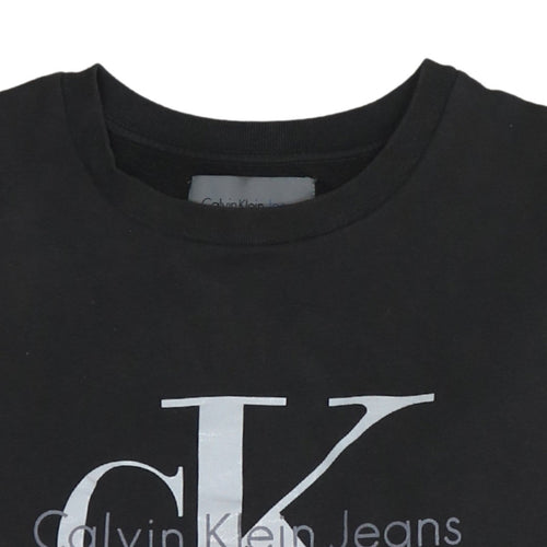 Calvin Klein Jeans Men's Black Classic Crew Neck Sweatshirt Size M